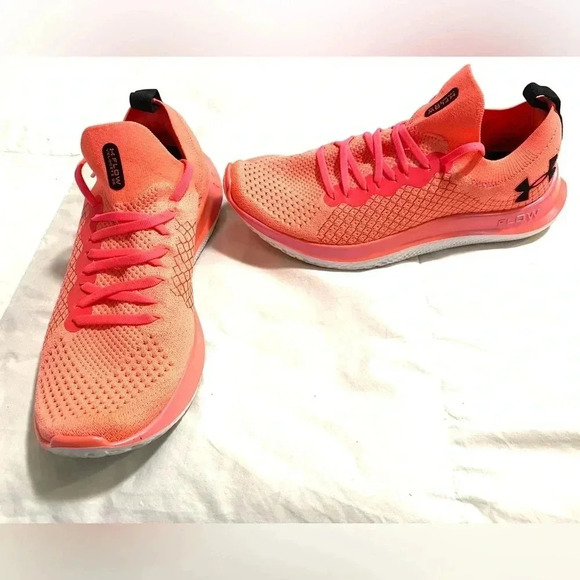 Under Armour Flow Velociti Pink White Running Shoe‎ Sneaker Women's 9.5 EUC